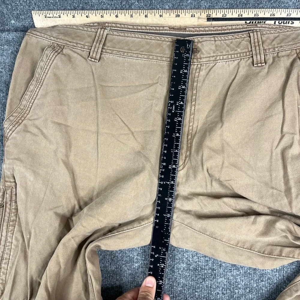 Bass‎ Cargo Pants Mens Size 38x30 Khaki Relaxed Fit Utility Casual Workwear